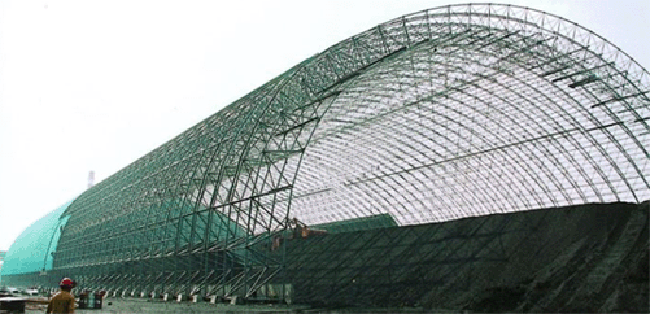 南岸热电厂螺栓球网架干煤棚